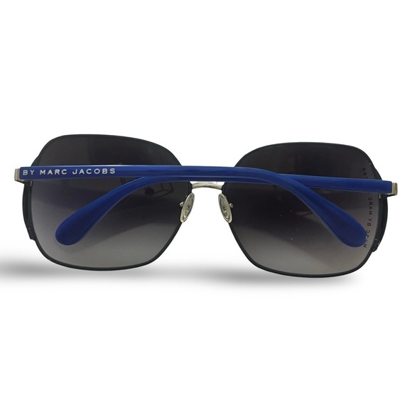 Marc By Marc Jacobs MMJ 098/S Oversized Sunglasses 70’s Style Blue Designer - Picture 2 of 6
